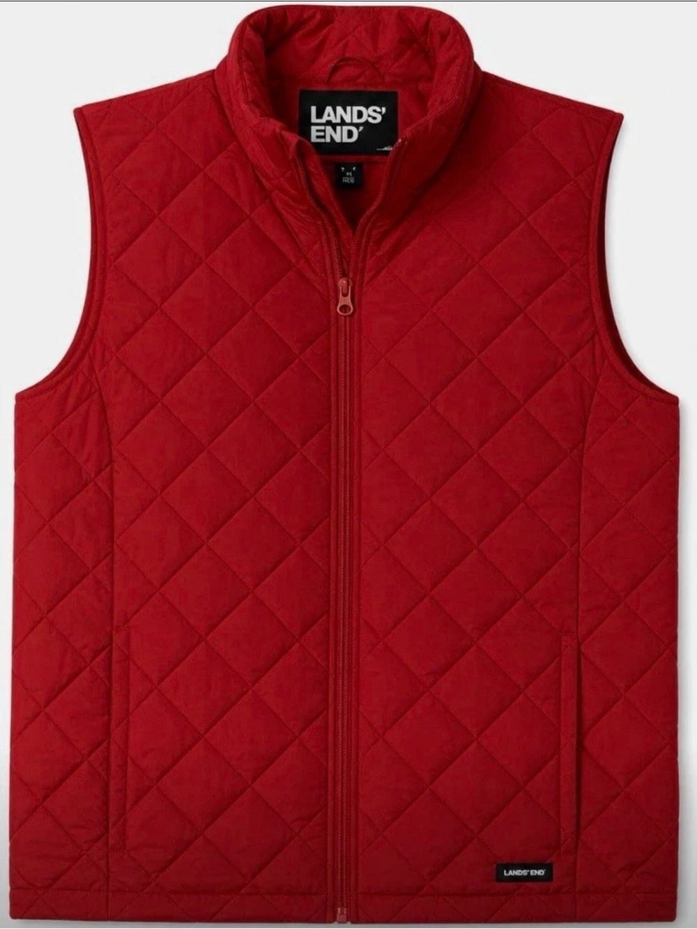 Lands' End Men's Quilted Crimson Vest